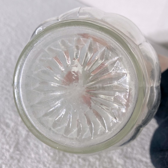 Vintage Log Cabin Clear Glass Plastic Spout Syrup Dispenser - Picture 10 of 12